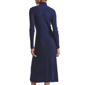 Derek Lam 10 Crosby Navy Wool Turtleneck Midi-Dress Size Small